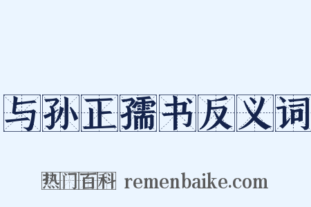 与孙正孺书反义词是什么意思的图片